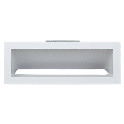 Open Air 4 Ventilationsbox mit Luftleitblech 400 x 150 mm in weiss aus pulverbeschichtetem Stahl