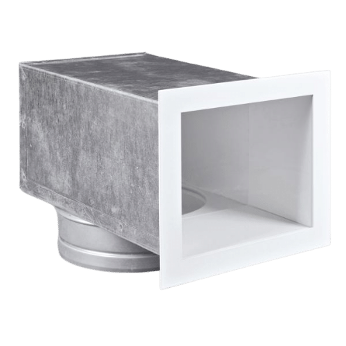 Open Air 5 Ventilationsbox 190 x 170 mm aus Stahl mit weissem Rahmen