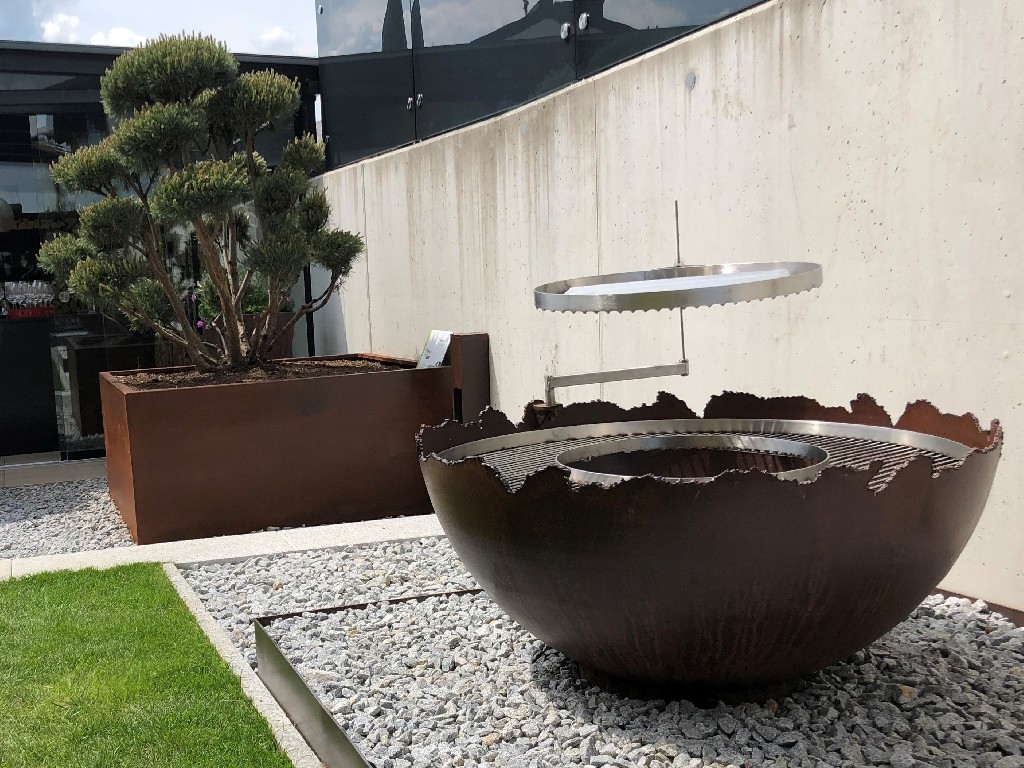 grillschale la Paz aus cortenstahl