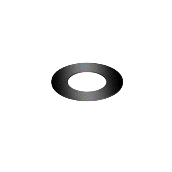 schwarte und gussgraue rosette mit 50 mm rand 120, 130 und 150 mm durchmesser